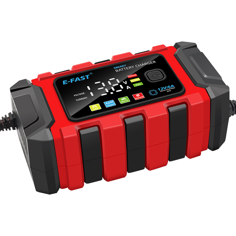 TK-360 Factory customized Automatic Car Battery Charger 12V6A Intelligent Pulse Repair Charger Motorcycle Battery LiFePo4 Charger