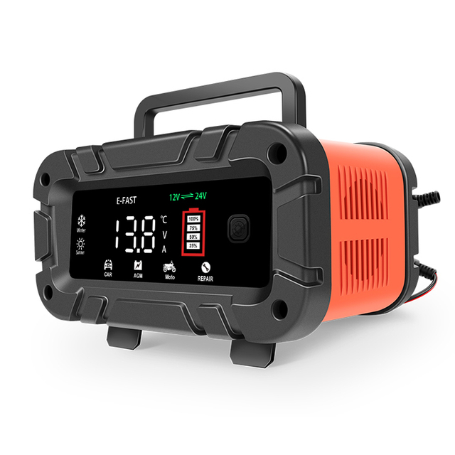 TK-700 Car Battery Charger 12V Automotive 10Amp Automatic Smart Battery Trickle Charger Maintainer Desulfator/Temperature Compensation