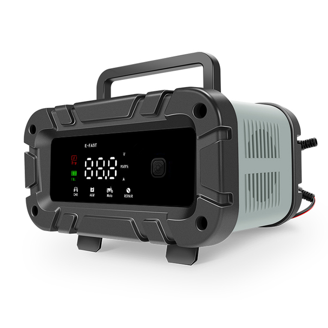 Large Digital Display Full Intelligent 3-stage Trickle Battery Charger 12V 6A Car Battery Charger with Intelligent Chip