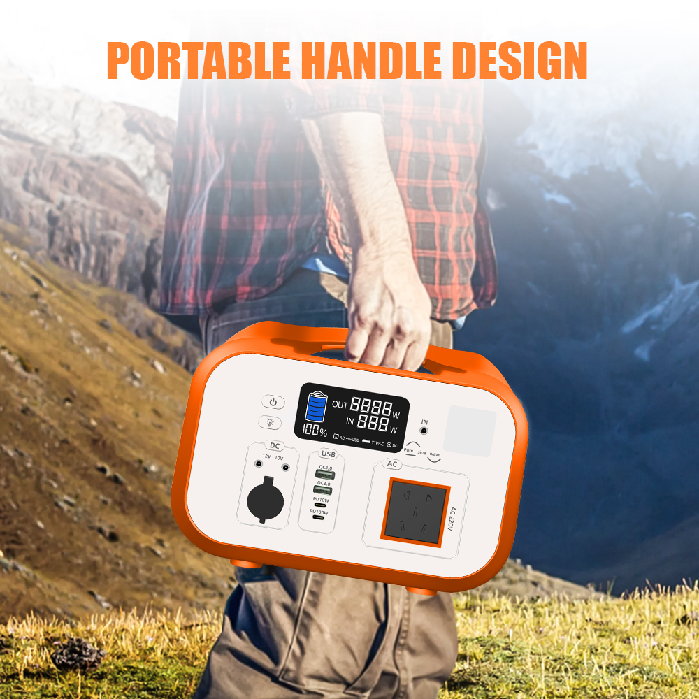 High Power 600W Outdoor Power Supply Portable Mobile 220V Large-Capacity Computer Charging Jump Starter Camping Emergency Backup